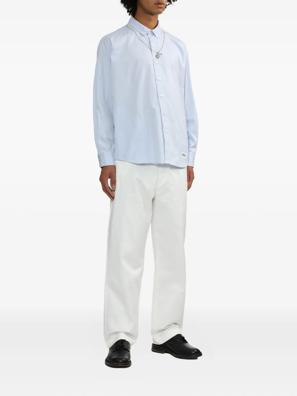 Neighborhood long-sleeve button-down shirt - Blauw