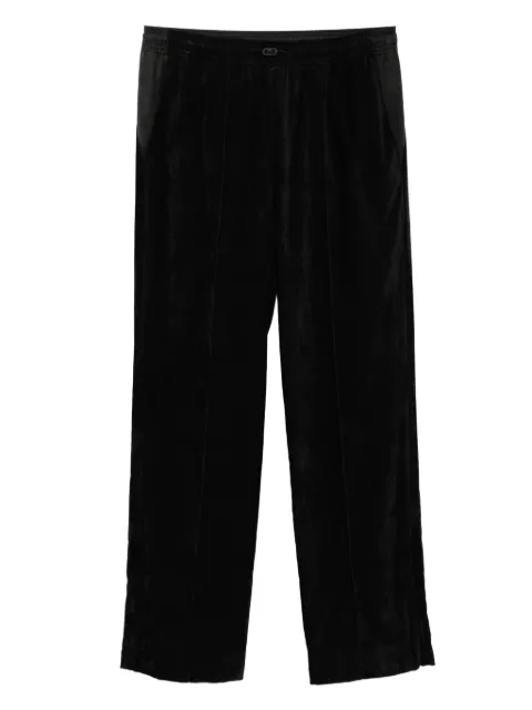 Toga velvet straight-leg track pants