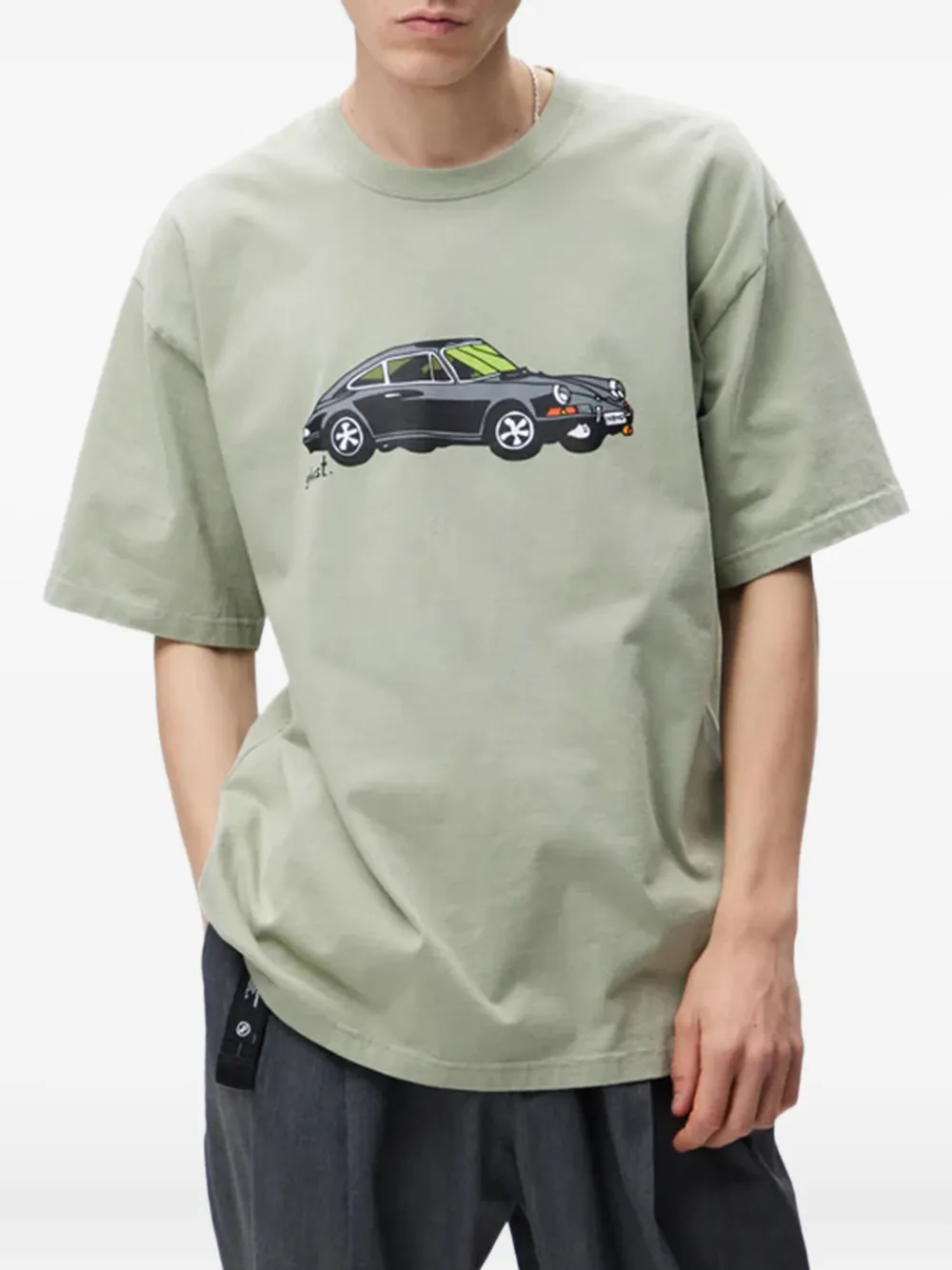 Neighborhood car-print cotton T-shirt - Groen