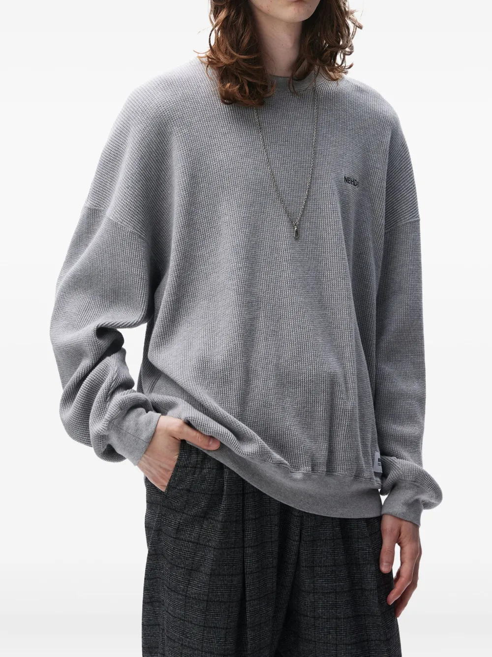 Neighborhood crew-neck long-sleeve sweater - GRAY