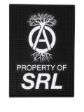 Neighborhood slogan-embellished doormat - Black
