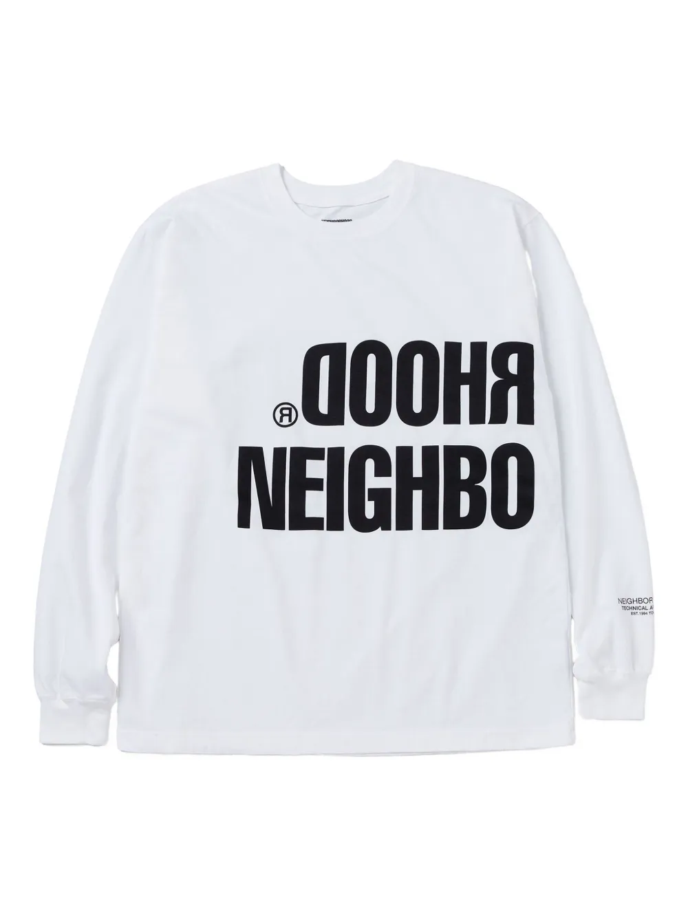 Neighborhood NH-14 T-shirt met lange mouwen en grafische print Wit