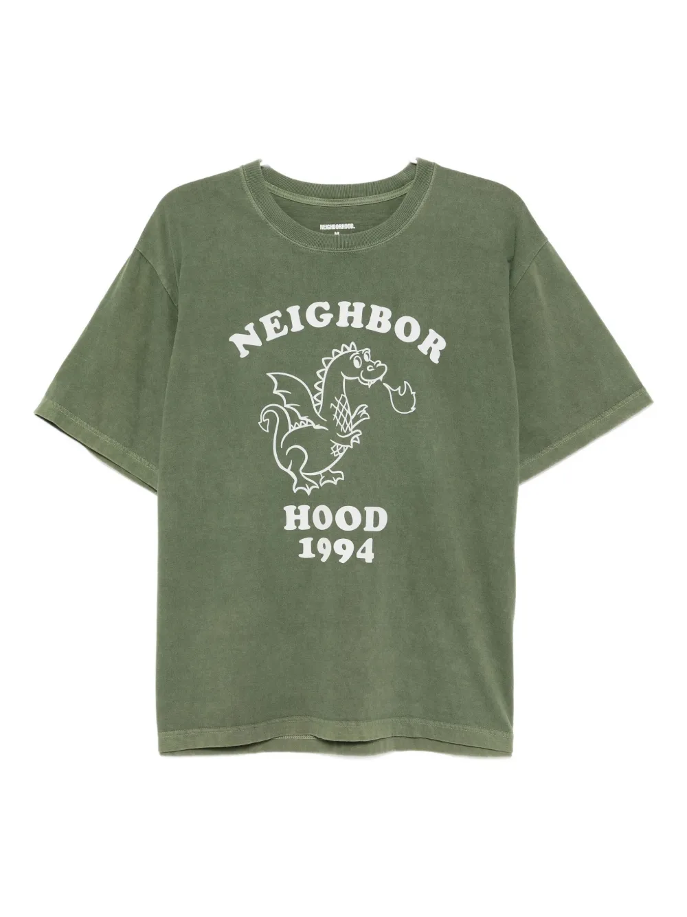 Neighborhood T-shirt met grafische print Groen