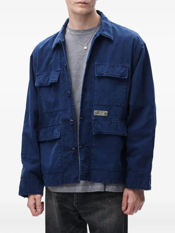 Neighborhood multi-pocket Cotton Shirt Jacket | Blue