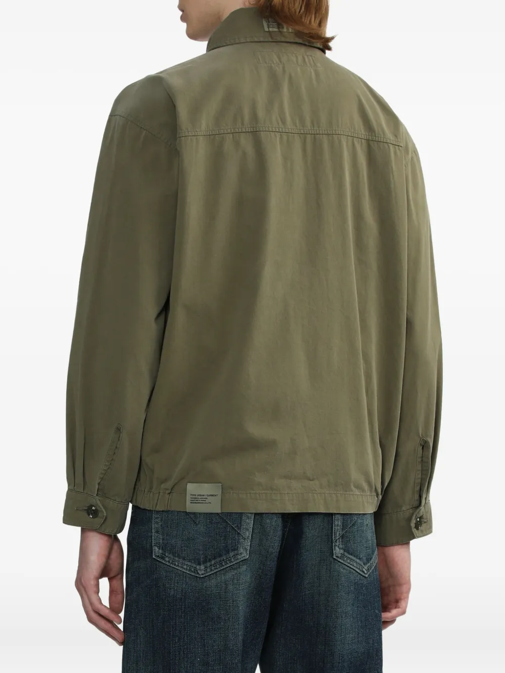 Neighborhood Shirtjack met paspelzak en rits Groen