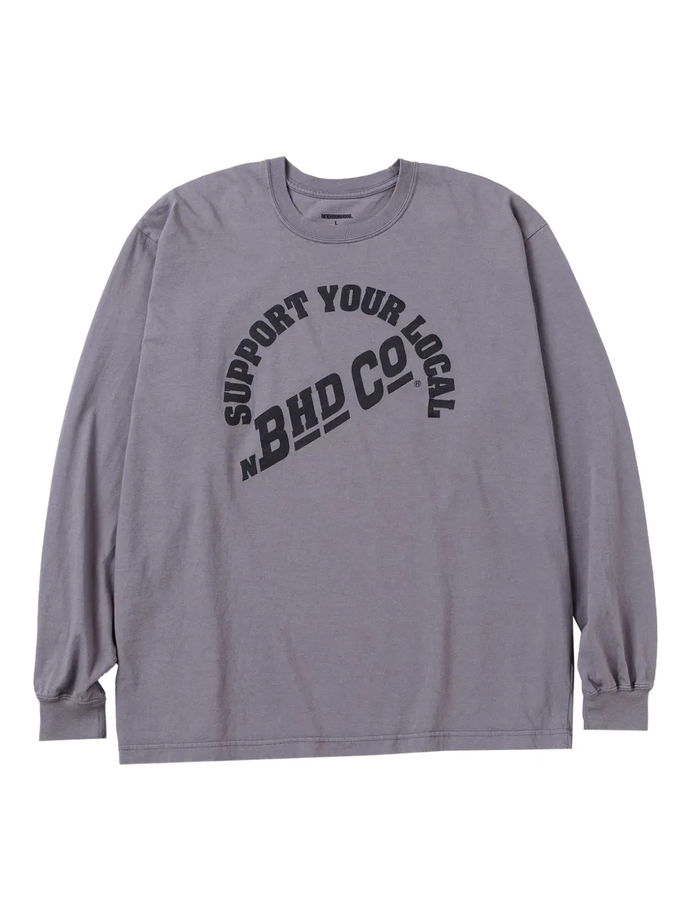 Neighborhood lettering-print long-sleeve T-shirt - グレー Neighborhood lettering-print long-sleeve T-shirt - グレー