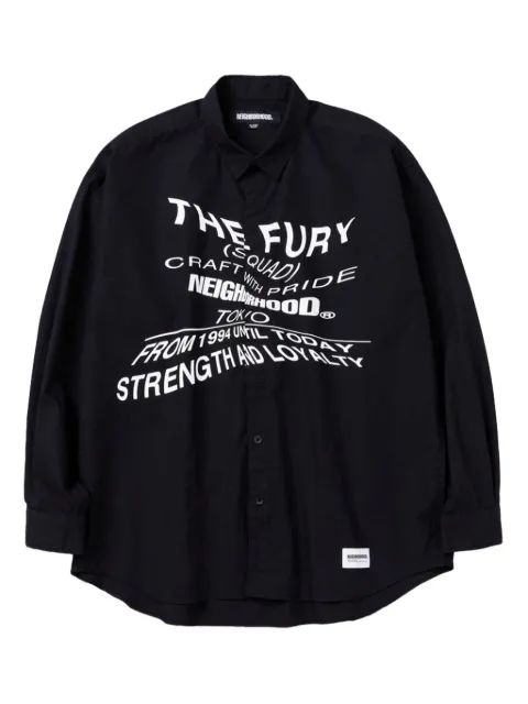 Neighborhood graphic-print cotton shirt