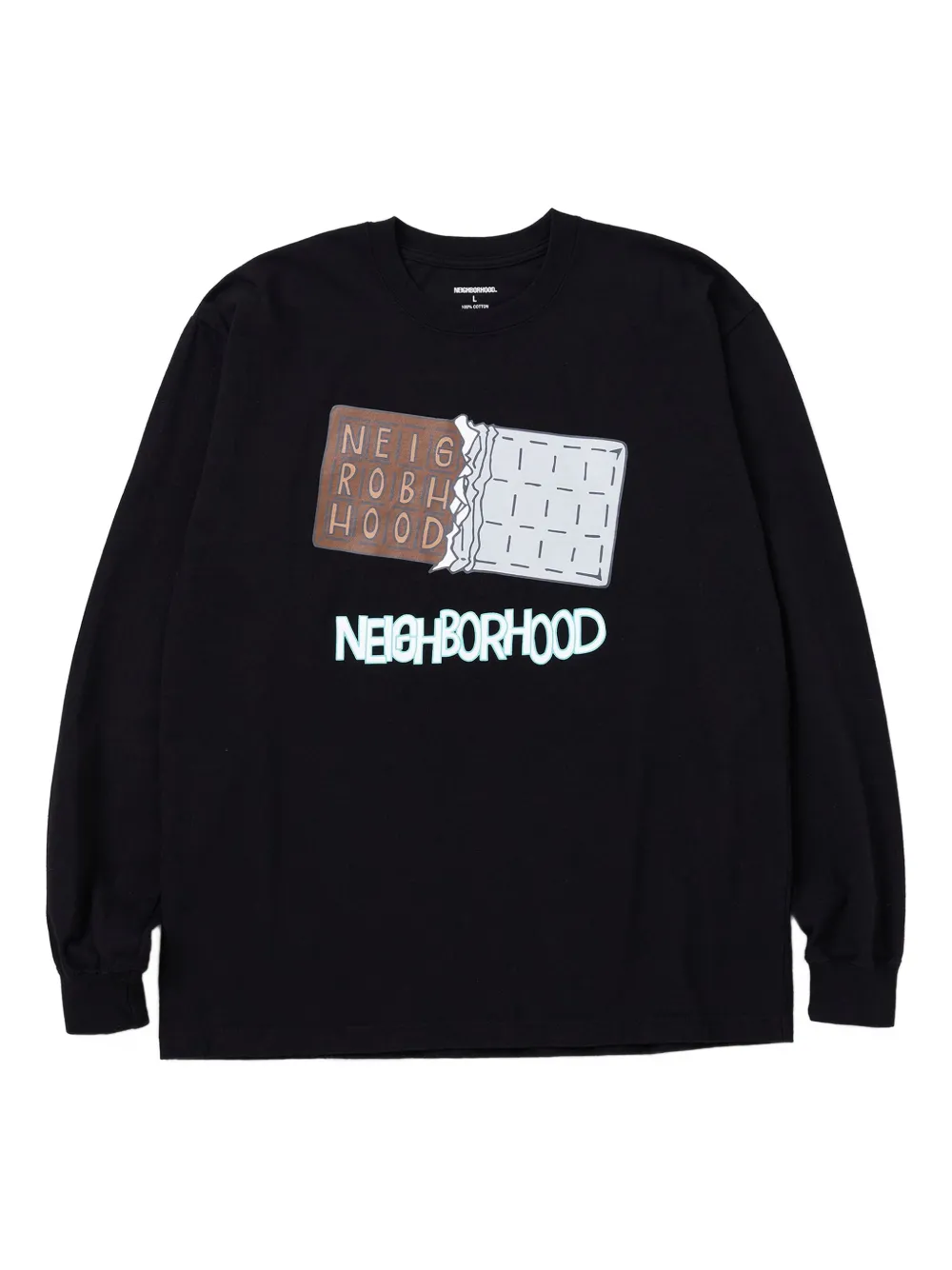 Neighborhood T-shirt met print Zwart
