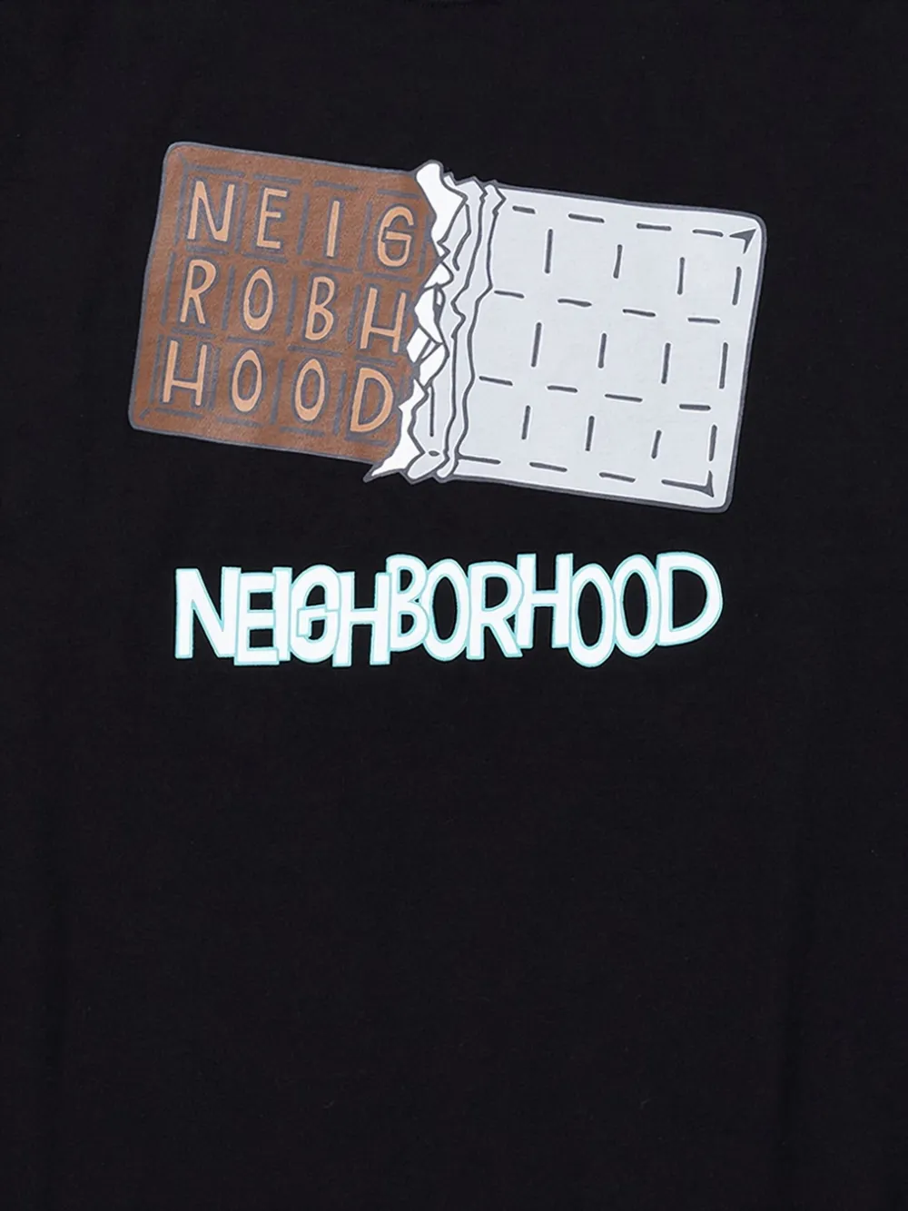 Neighborhood graphic-print long-sleeve T-shirt - Zwart