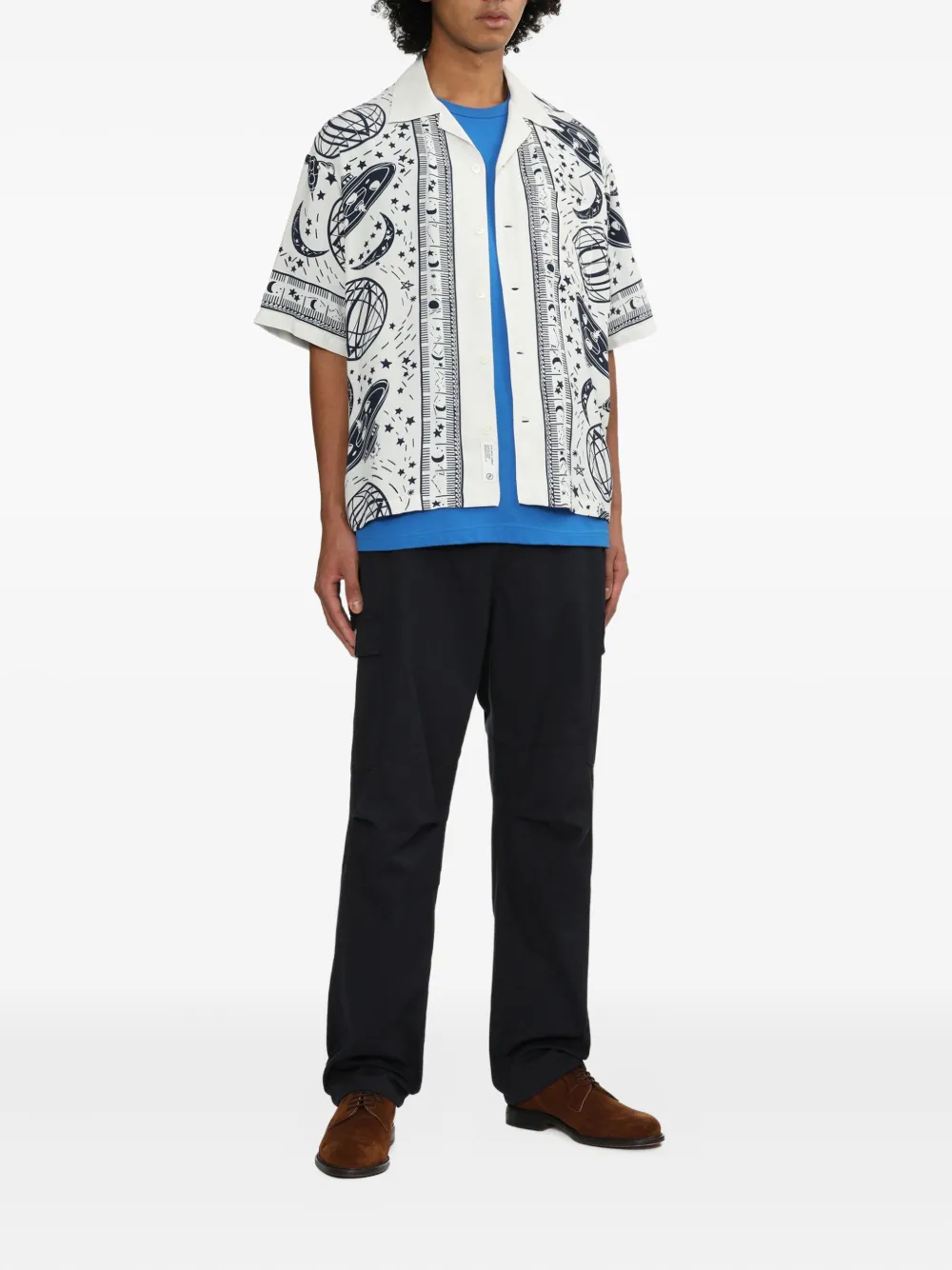 Neighborhood printed short-sleeve shirt - Wit