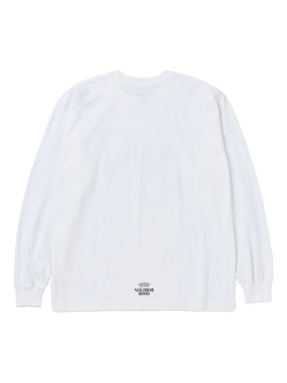 Neighborhood logo-print long-sleeves T-shirt - Wit