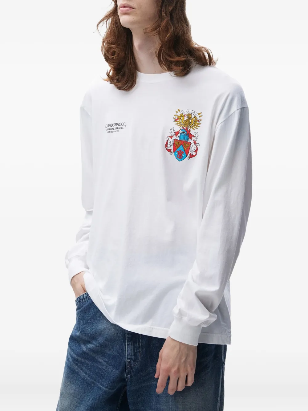 Neighborhood eagle-crest long-sleeve T-shirt - Wit