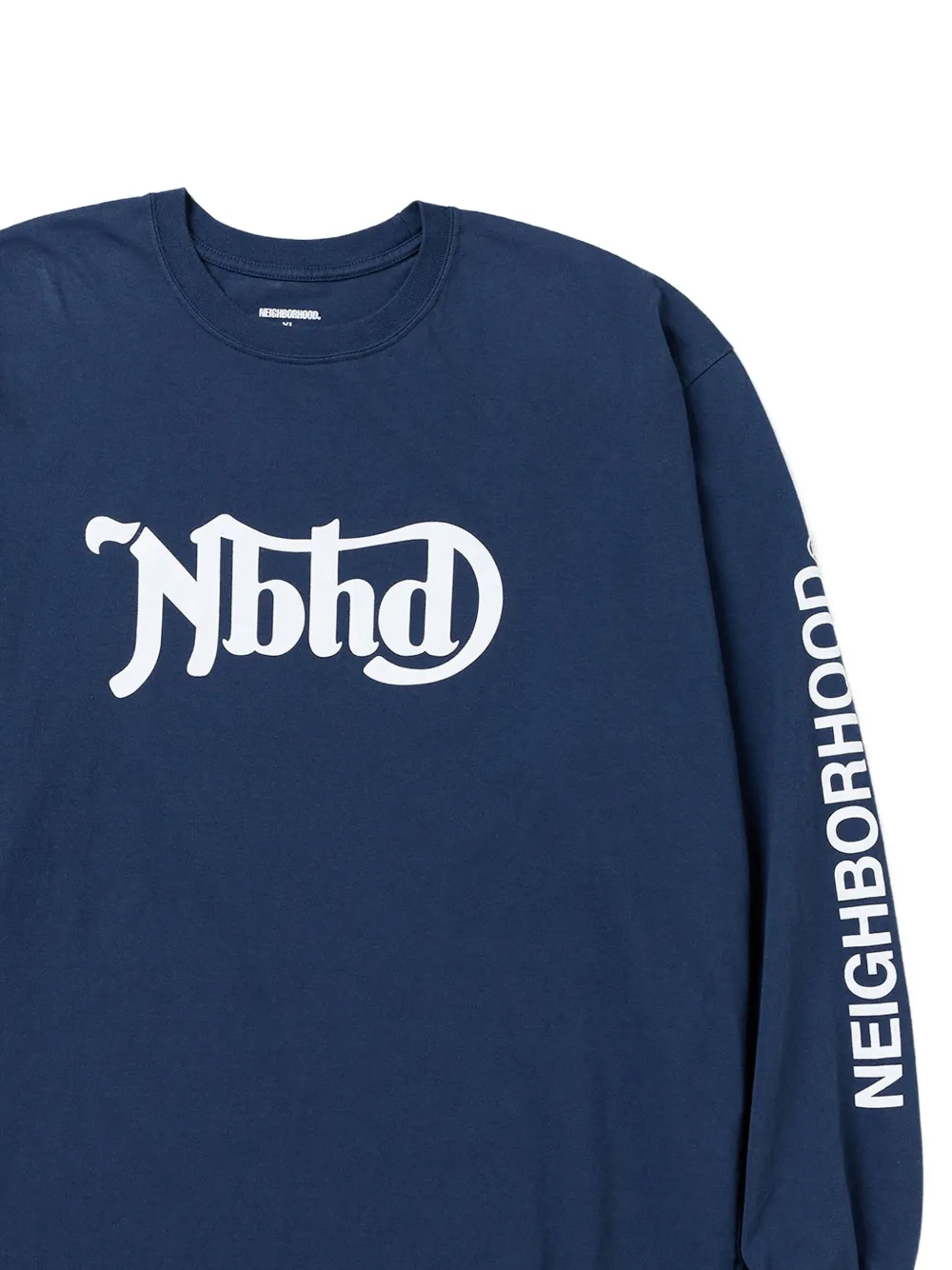 Neighborhood logo-print long-sleeve T-shirt - Blauw