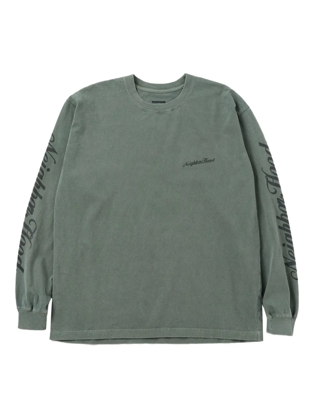 Neighborhood T-shirt met logoprint Groen