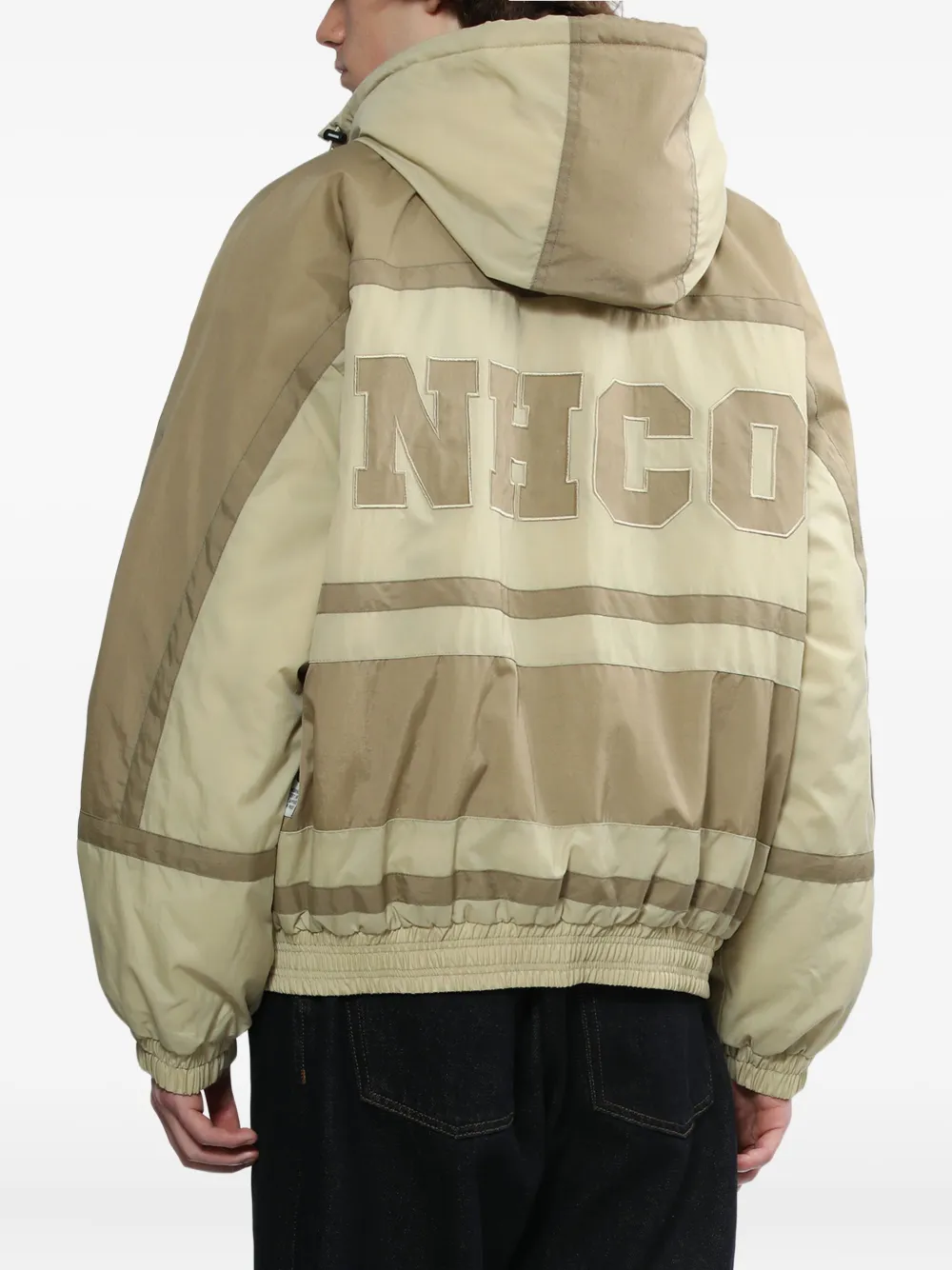 Neighborhood Jack met capuchon en vlakken Beige