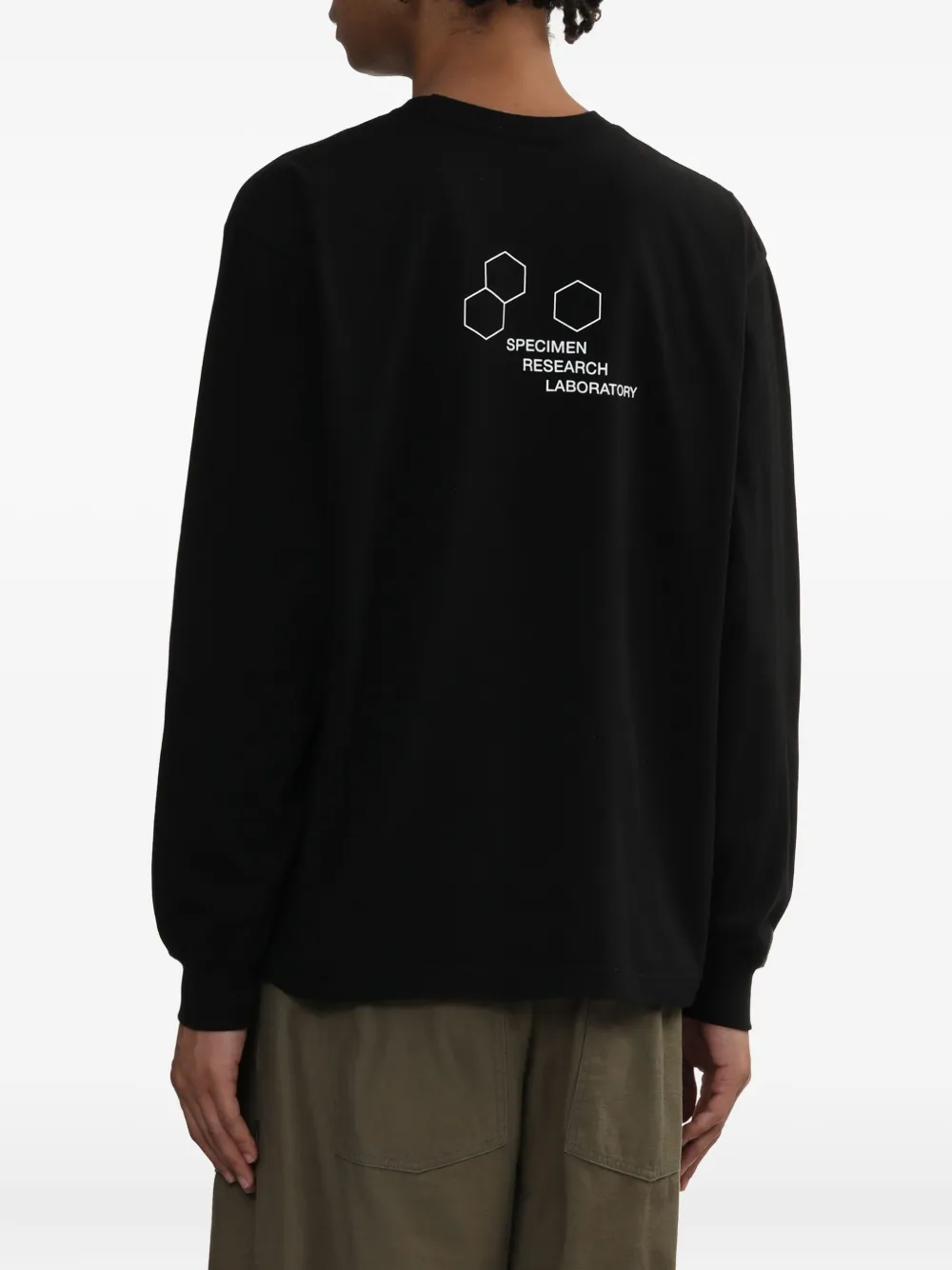 Neighborhood SRL T-shirt met grafische print en lange mouwen Zwart