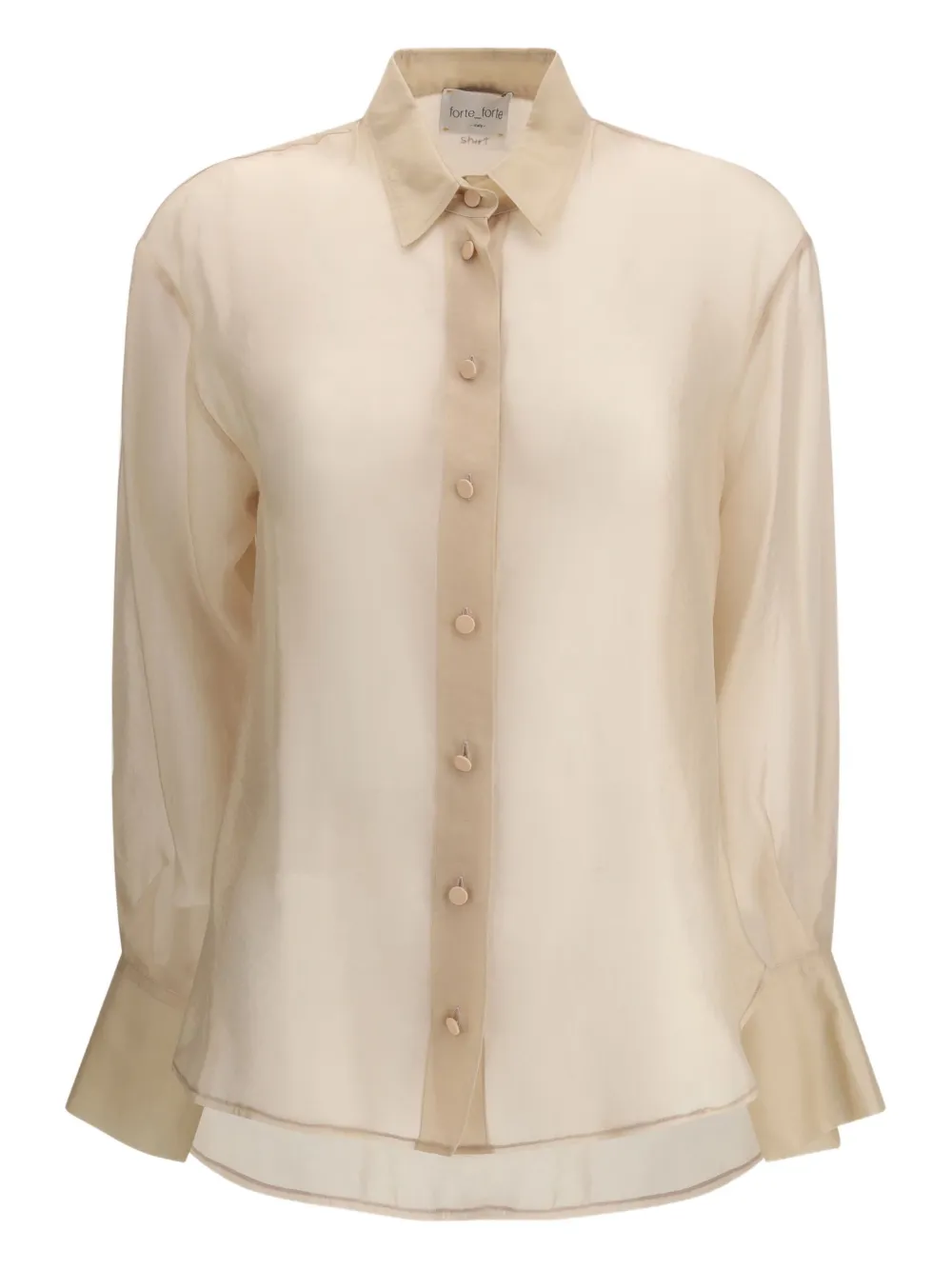 Forte Forte Organza Button-front Shirt In Neutral