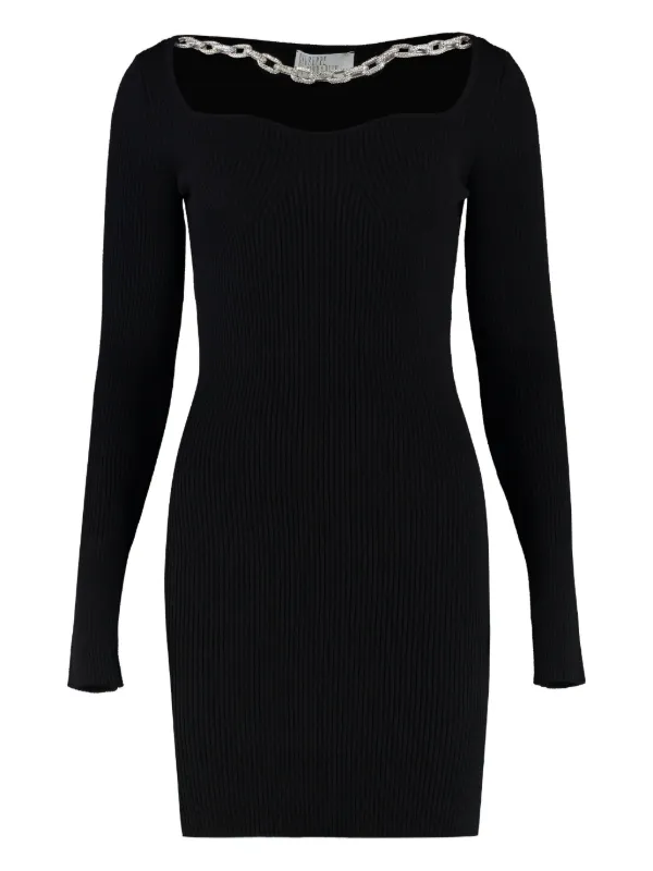 embellished knitted dress Pink Embellished Knit Dress | Monroe Dress