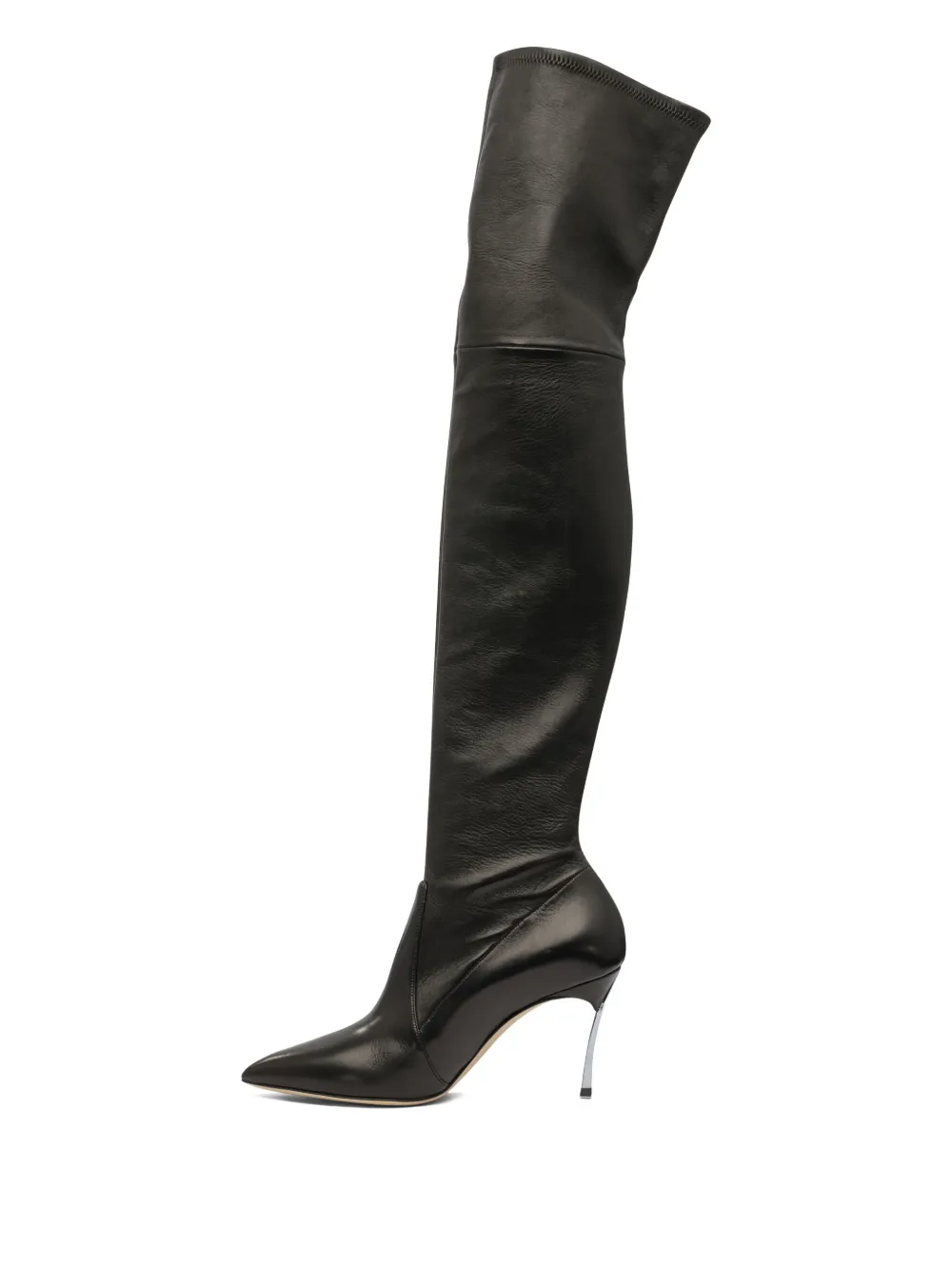 Casadei Blade leather over-the-knee high boots Black