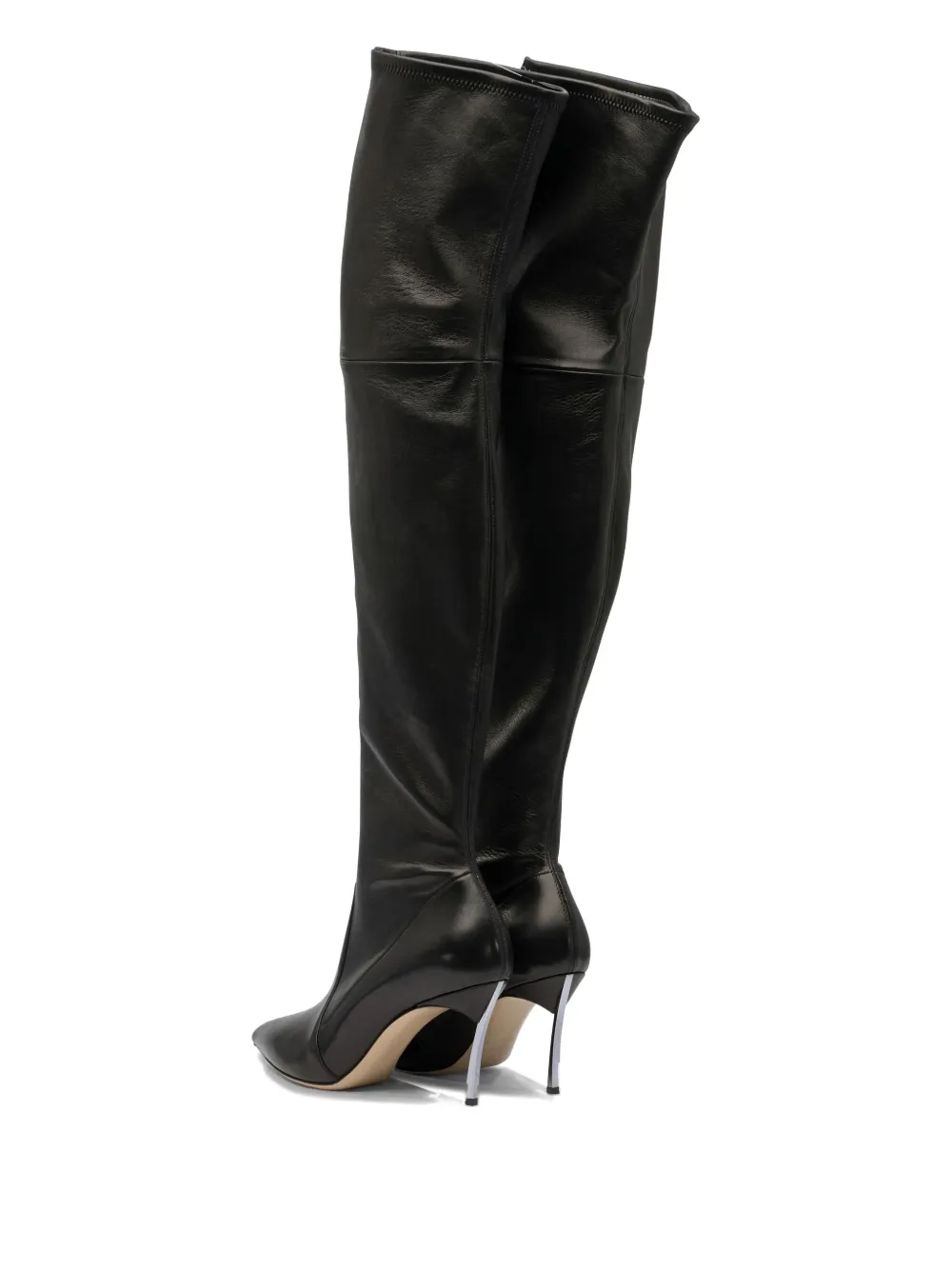 Casadei Blade leather over-the-knee high boots Black