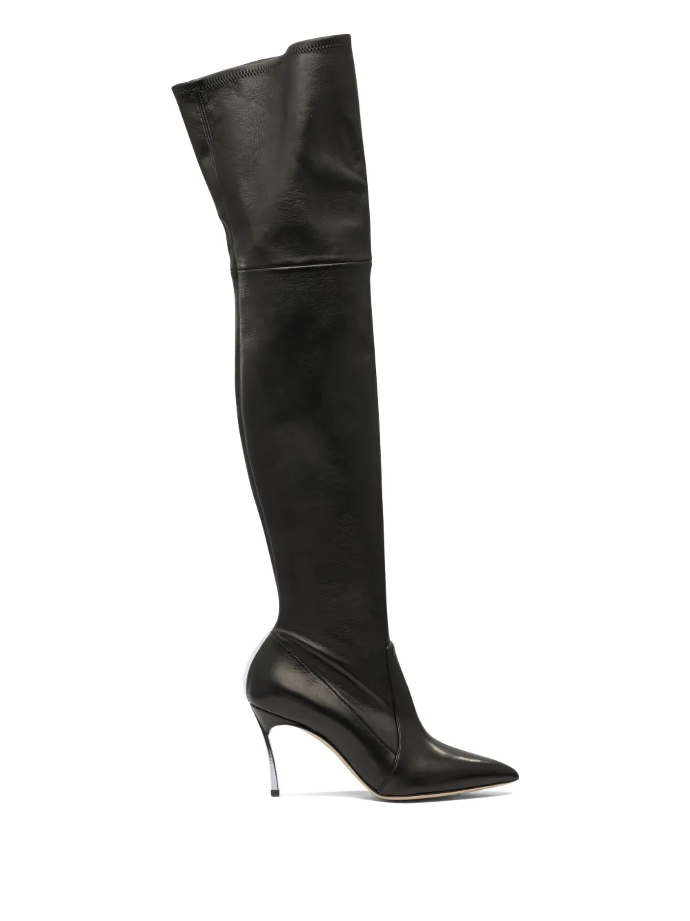 Casadei Blade leather over-the-knee high boots Black