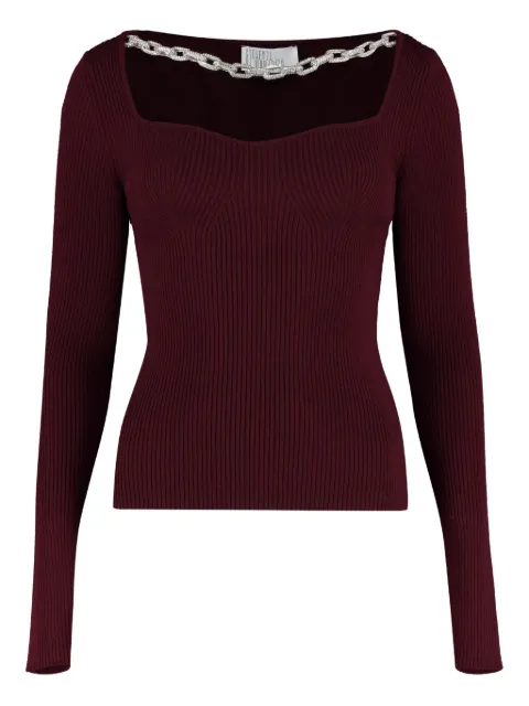 Giuseppe Di Morabito chain-embellished ribbed sweater