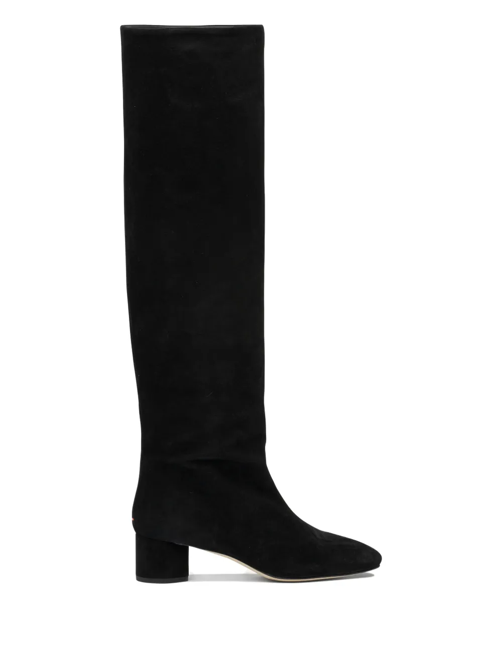 Aeyde 55mm Willa Suede Block-heel Boots In Black