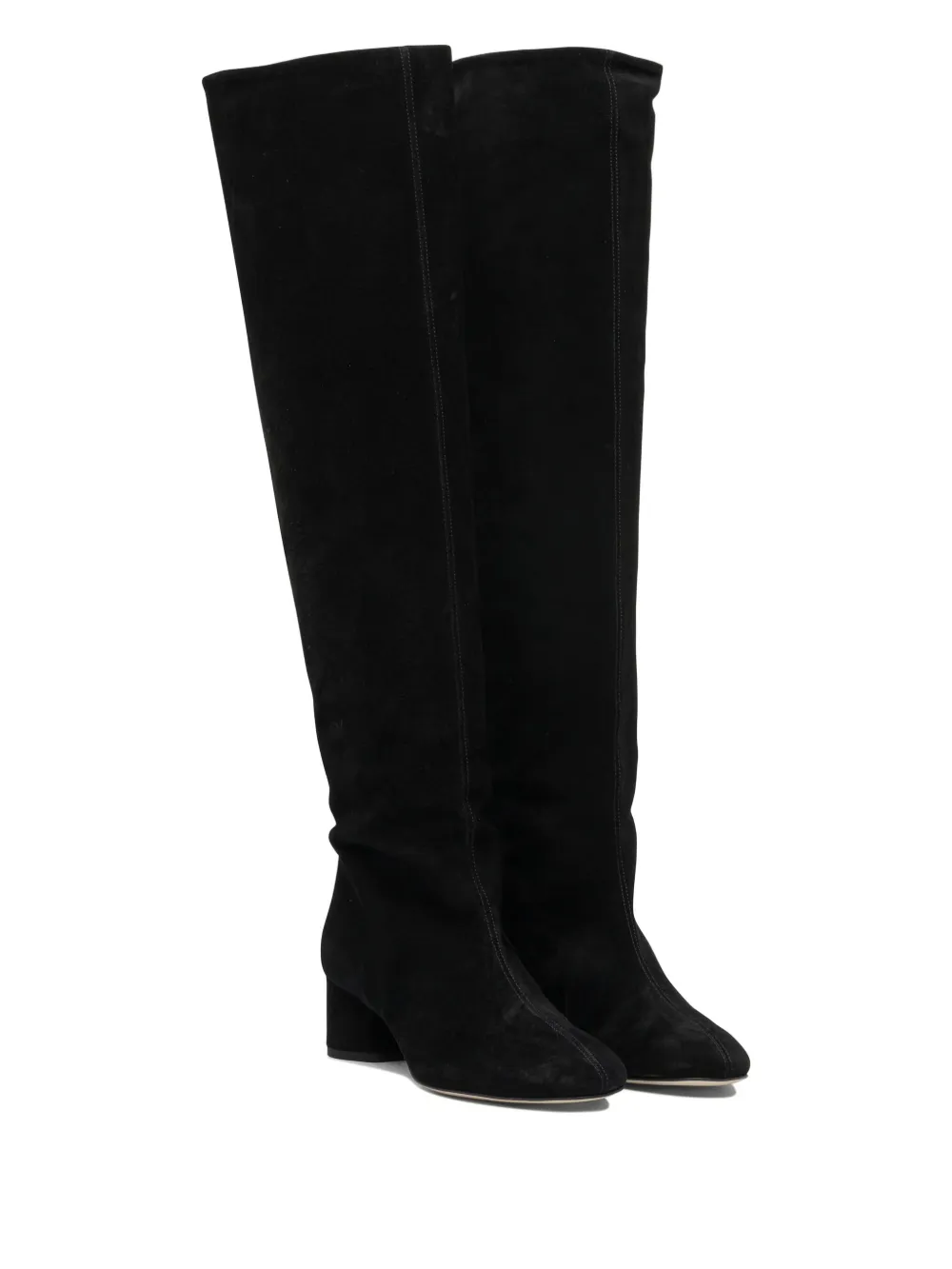 Aeyde 55mm Willa suede block-heel boots Black