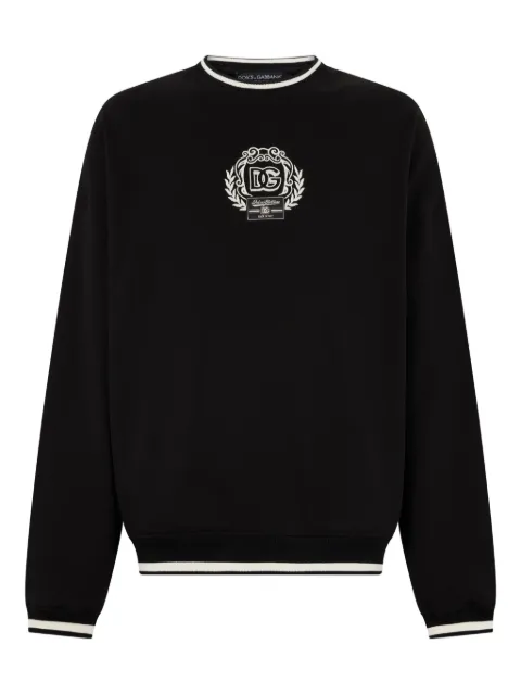 Dolce & Gabbana logo-detail ribbed-knit sweater
