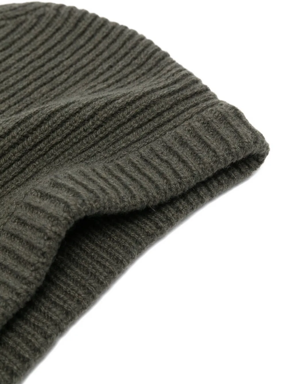 Rick Owens Ribbed Balaclava In Green