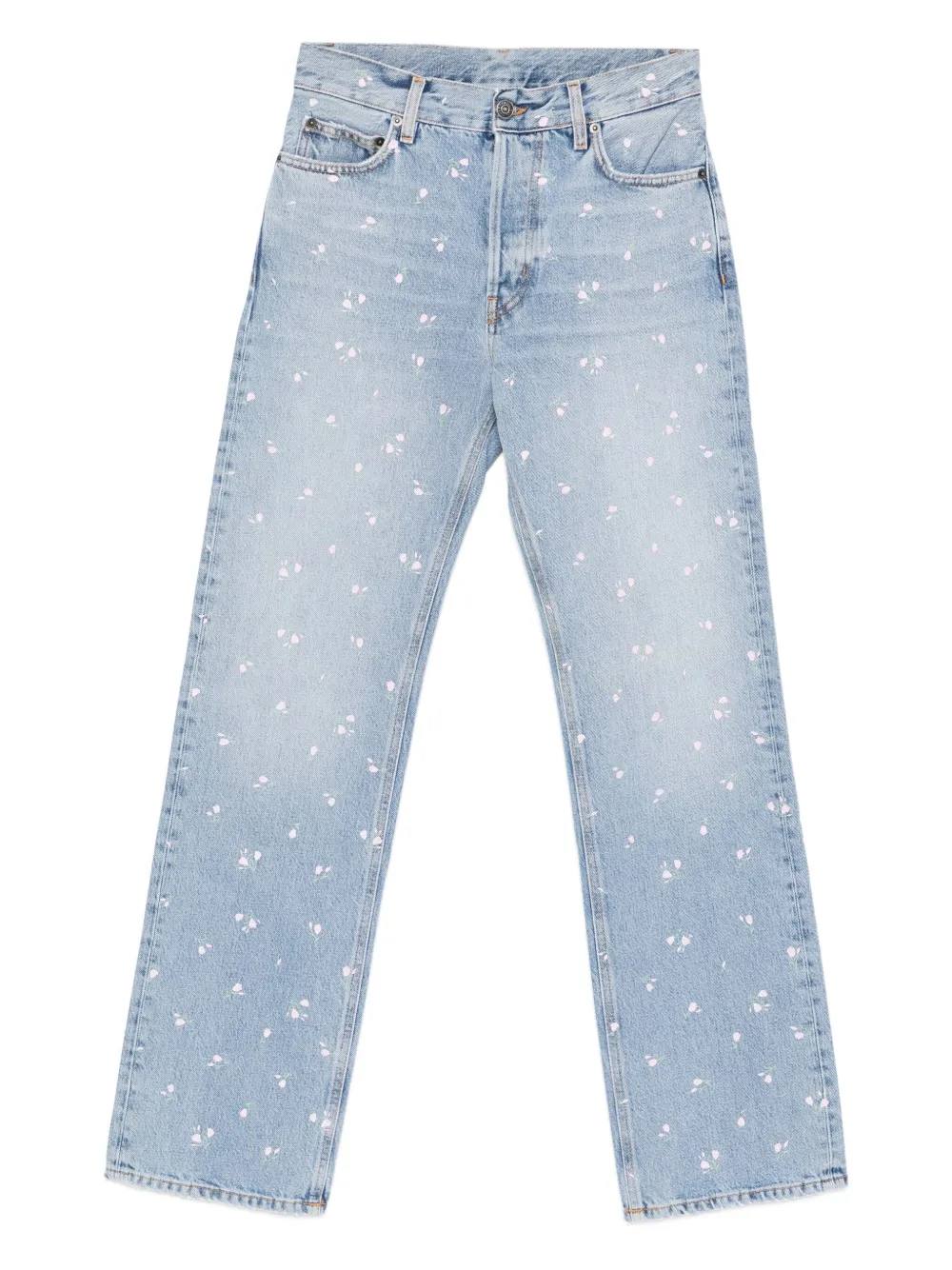 Fiorucci Jeans met bloemenprint Blauw