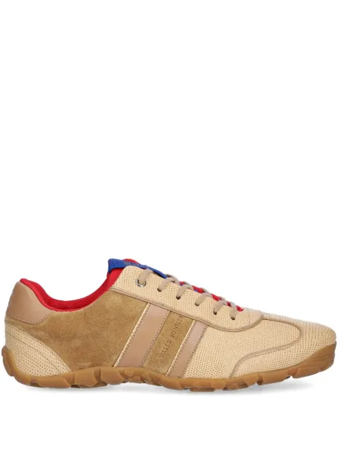 Wales Bonner suede-leather panelled trainers