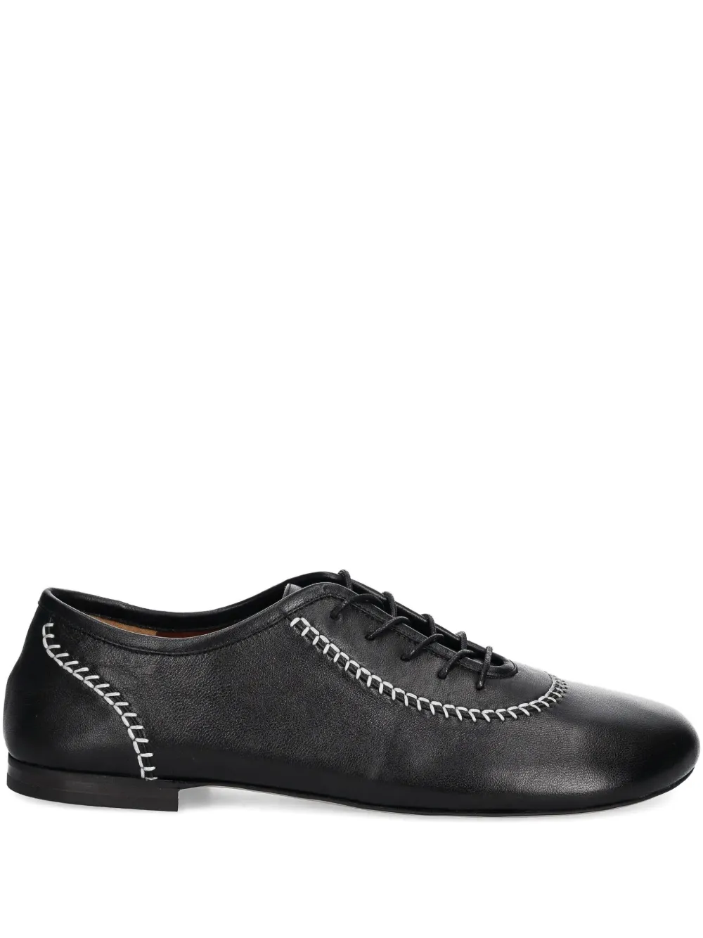 Wales Bonner lace-up contrast-stitch shoes | Black | Image 1