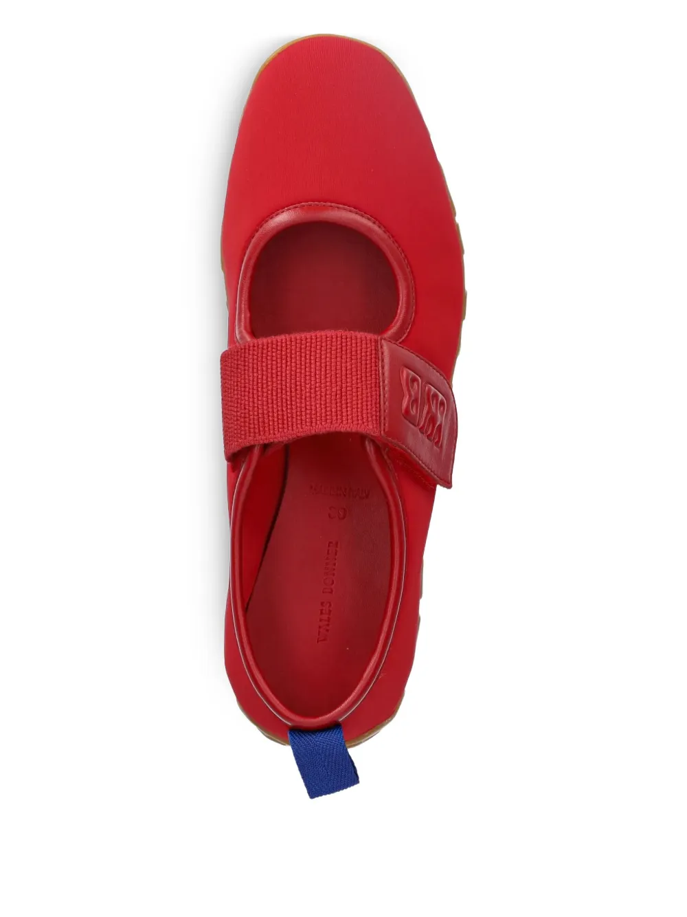 Wales Bonner Strap-logo Ballet Flats In Red