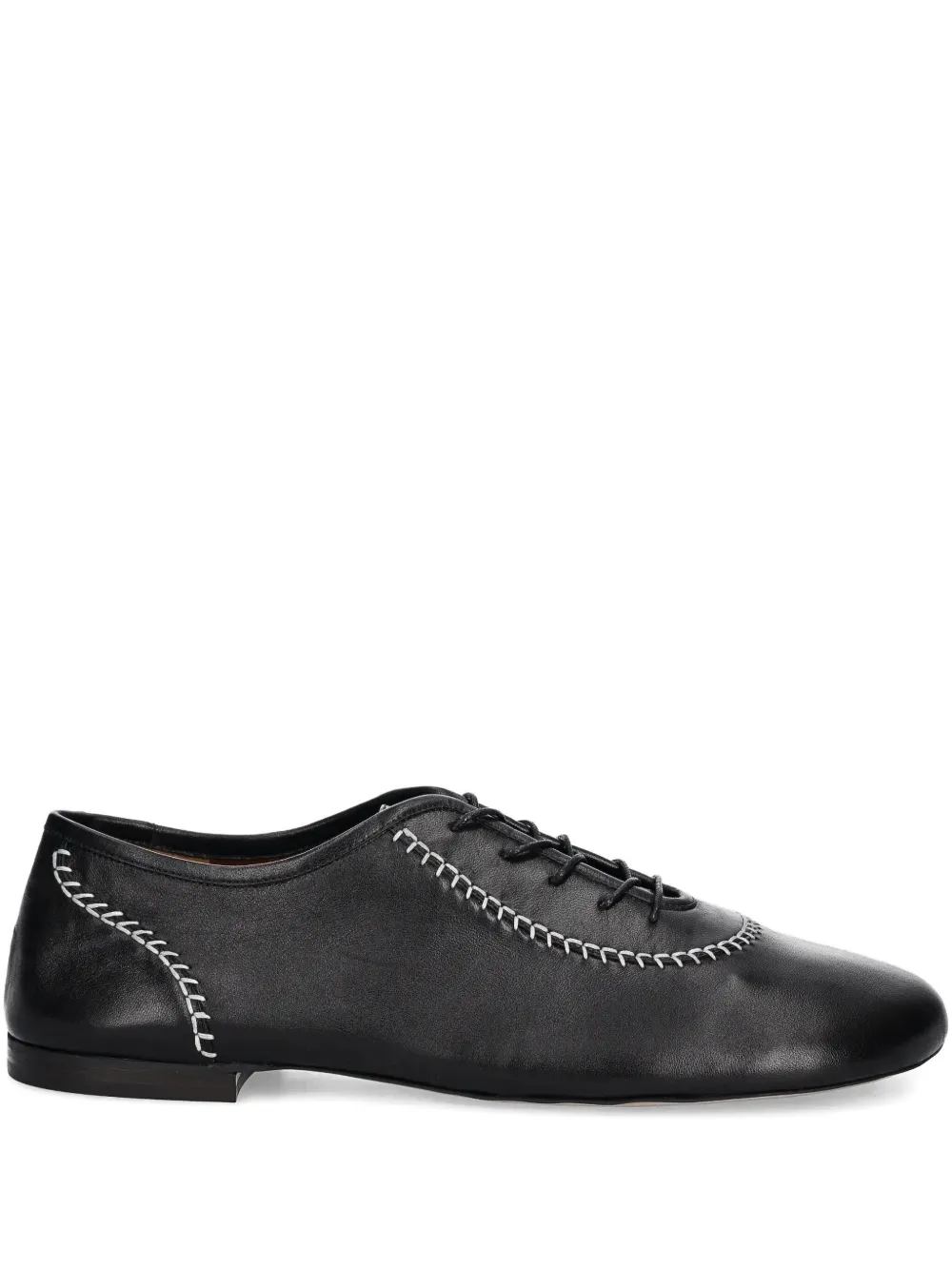 Wales Bonner contrast-stitching leather shoes | Black | Image 1
