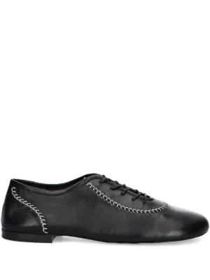 Acne Studios レザー ダービーシューズ | ブラック | FARFETCH JP
