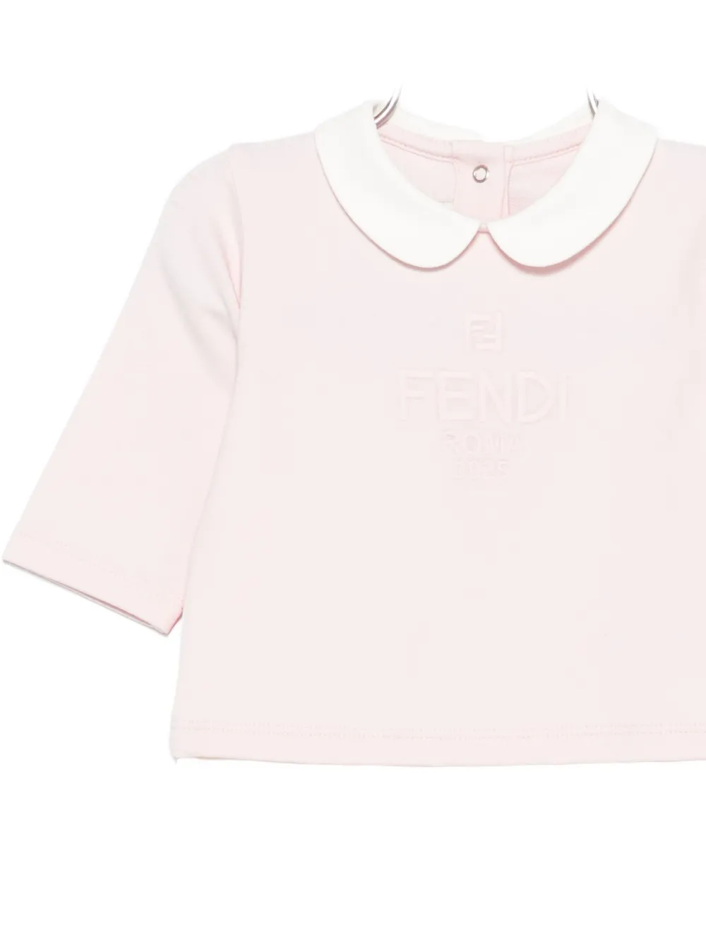 Fendi Kids Romper muts en slabbetje Roze