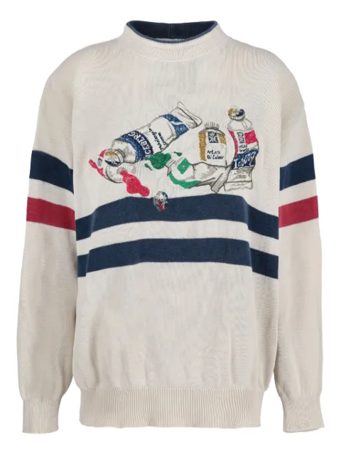 Iceberg Vintage embroidered-paint tubes sweater