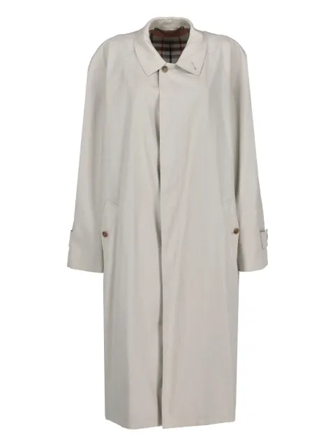 Saint Laurent Pre-Owned buttoned high-neck trench coat