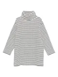 Douuod Kids striped turtleneck dress - White