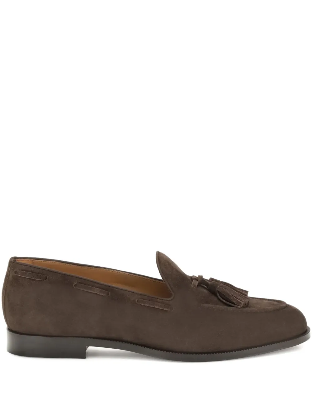 Loro Piana tassel suede loafers Brown
