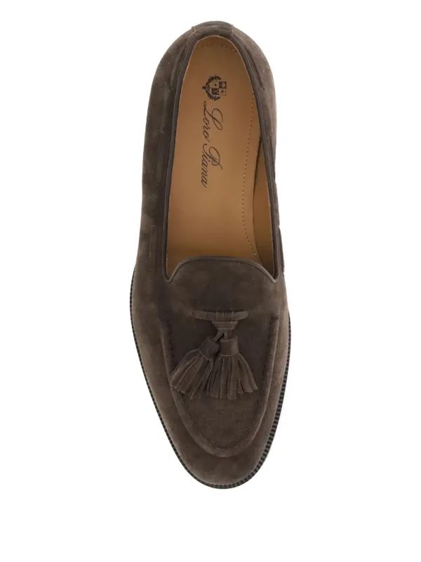 Loro Piana Serge Walk Suede Loafers | Brown | FARFETCH display picture 1