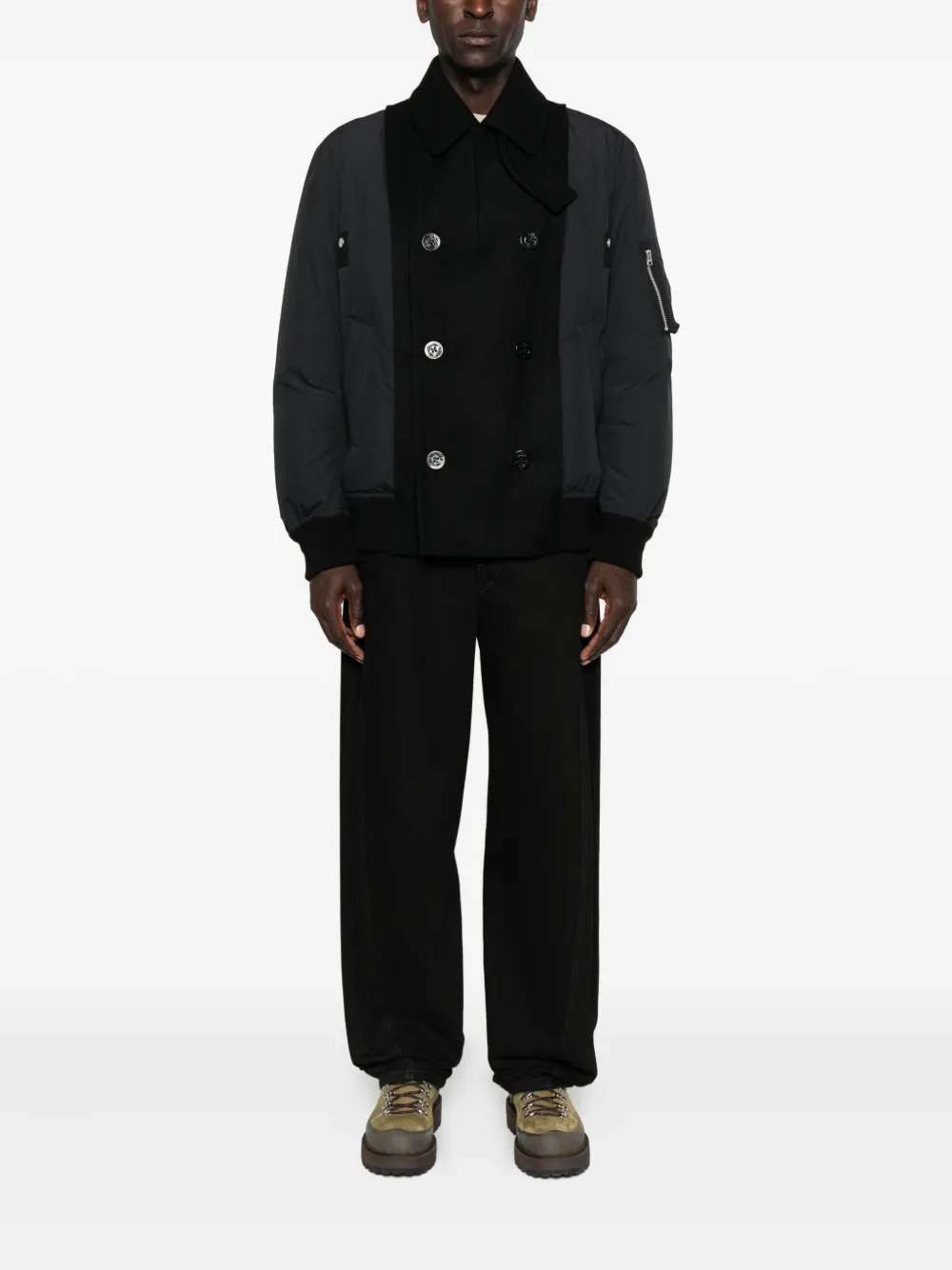 sacai double-breasted wool jacket | Bomber Jackets | Image 2