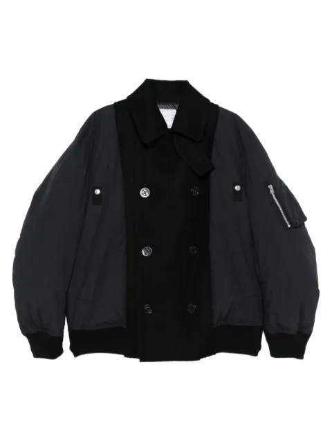 sacai double-breasted wool jacket