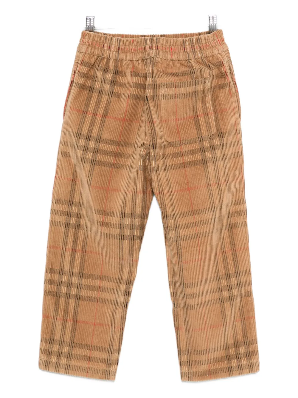 Burberry Kids checked corduroy trousers Bruin