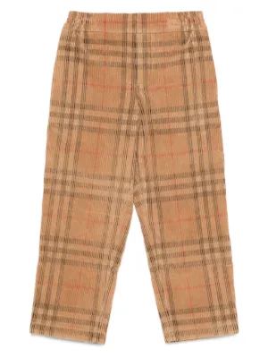 Burberry Kids ヴィンテージチェック ストレートパンツ | ニュートラル