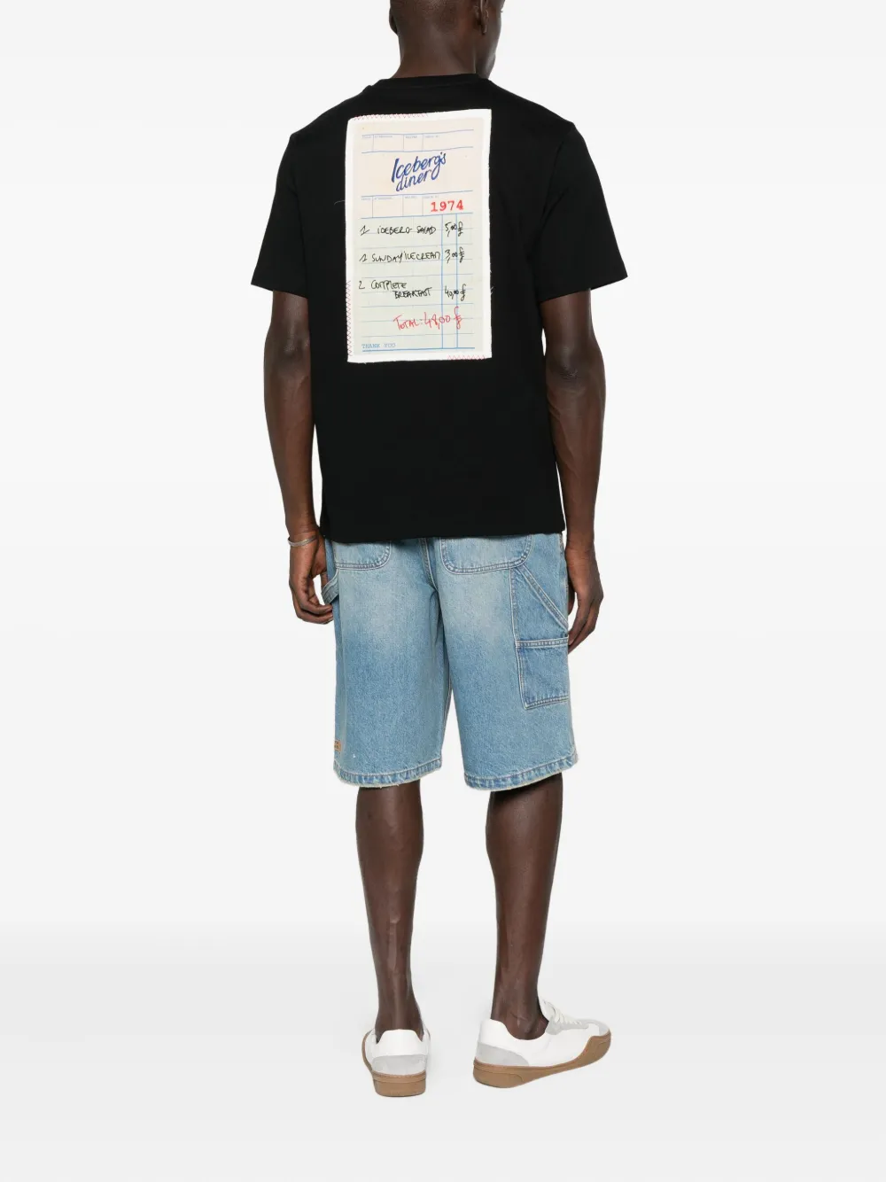 Iceberg logo crew-neck T-shirt - Zwart