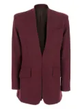The Attico padded-shoulder gabardine blazer - Red