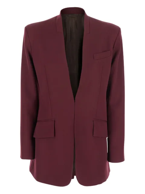 The Attico padded-shoulder gabardine blazer