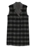 TWINSET checked double-breasted waistcoat - Black